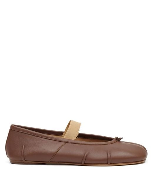 Maison Margiela Brown Leather Flats