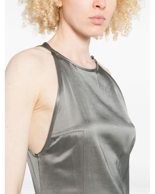 Halfboy Gray Sleeveless Maxi Dress