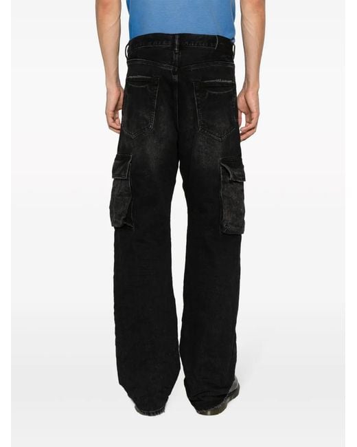 Purple Brand Black P011 Distressed Straight-Leg Jeans for men