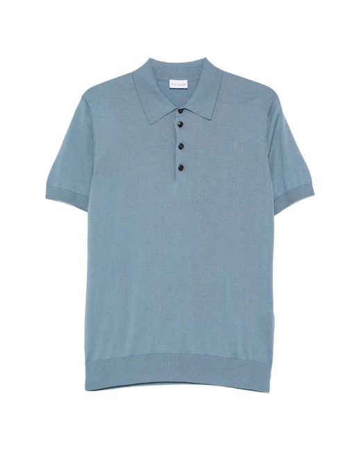 Pal Zileri Blue Short-Sleeve Polo Shirt for men