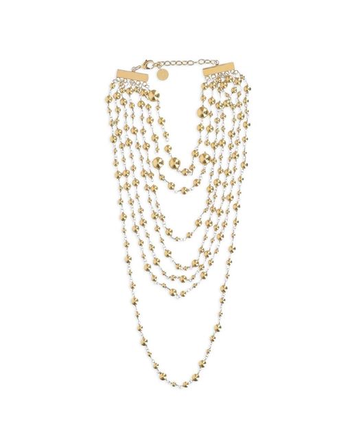 Silvia Gnecchi White Multi-Strand Necklace