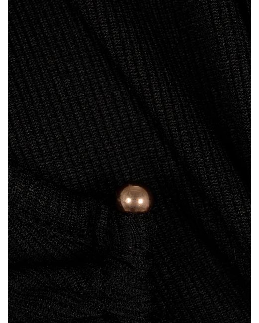 Christopher Esber Black Cut-Out Ribbed Top