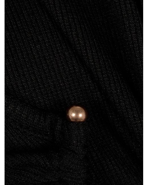 Christopher Esber Black Cut-Out Ribbed Top