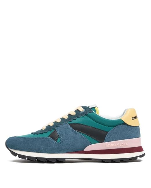 Bimba Y Lola Blue Logo-Print Sneakers