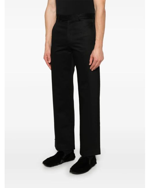 AARON ESH Black Wool Trousers for men