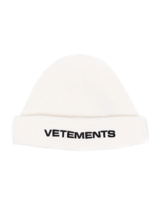 Vetements White Wool Hat for men