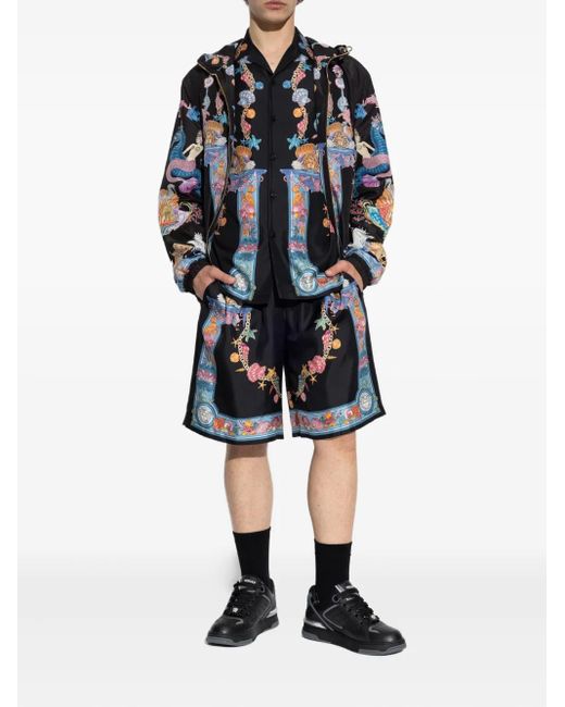 Versace Black Jacket With Hood for men