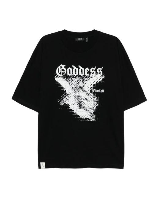 Camiseta con estampado gráfico FIVE CM de hombre de color Black