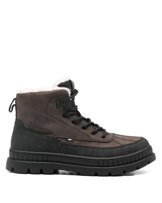 Bugatti Black Lace-Up Boots for men