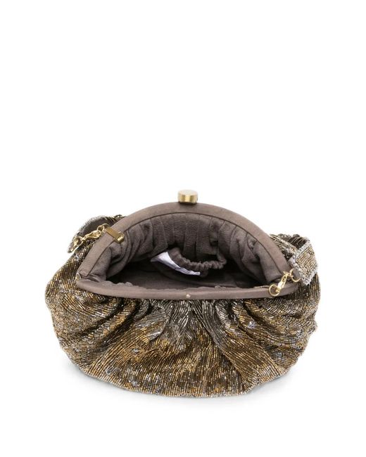 SLO_HAND_MADE Natural Beaded Clutch Bag