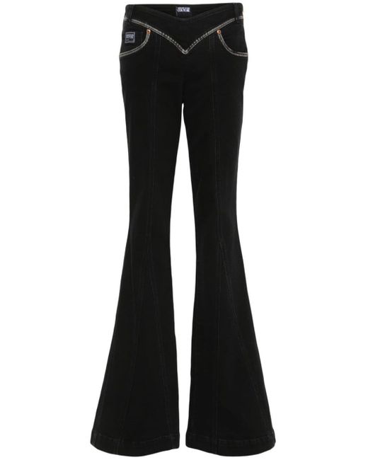 Versace Black Low-rise Flared Jeans