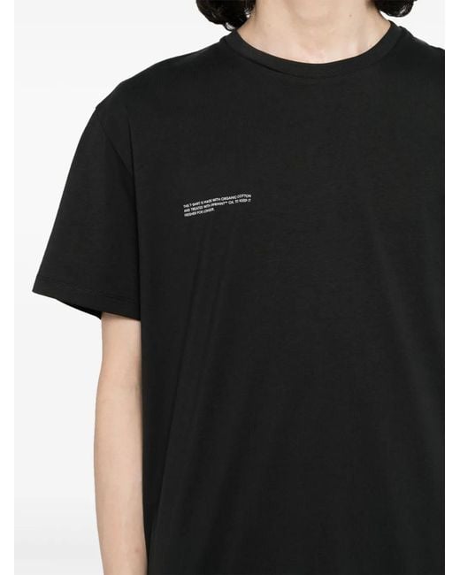 PANGAIA Black Logo-Print Organic-Cotton T-Shirt for men