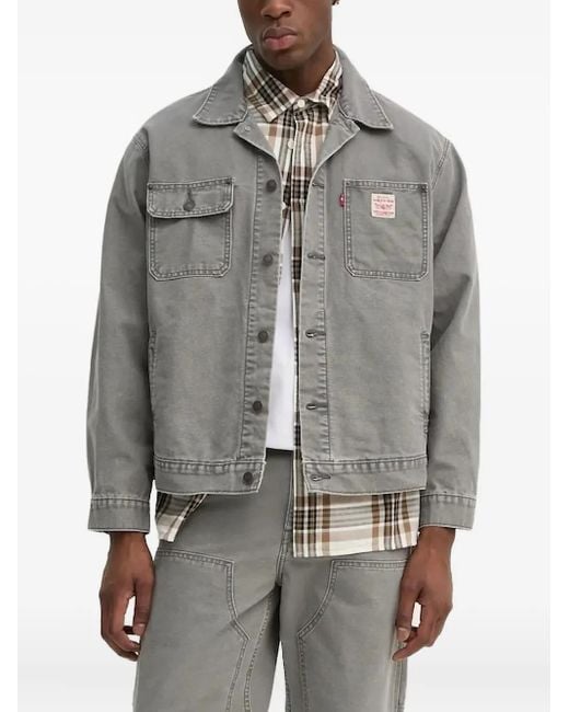 Levi's Jeansjacke Mit Aufgesetzter Tasche in Gray für Herren