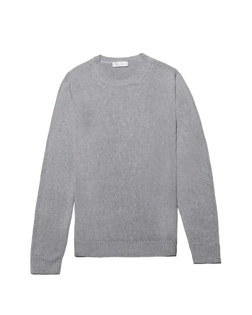 Roberto Collina Gray Crew Neck Sweater for men