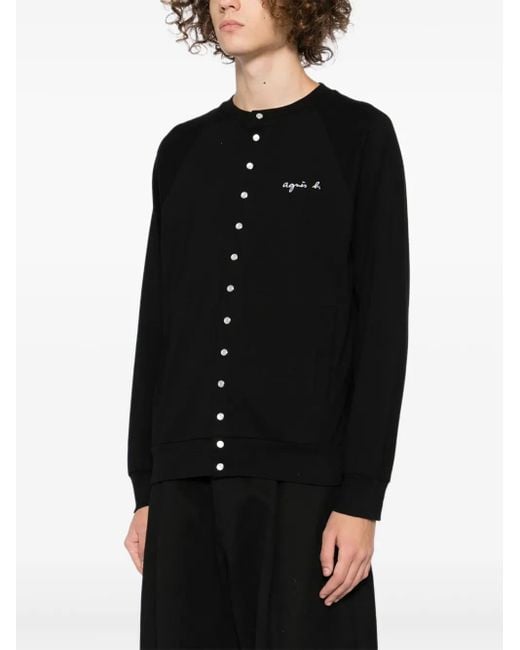 Agnes B. Black Logo-Embroidered Jacket for men