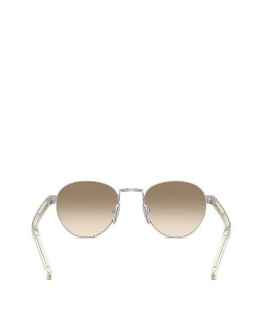 Prada Metallic Round-Frame Sunglasses