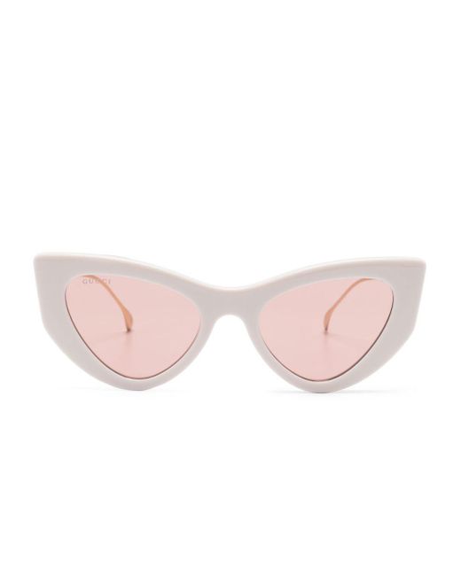 Gucci Pink Double G Cat-Eye Sunglasses