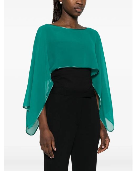 DE SANTIS Green Silk Cape