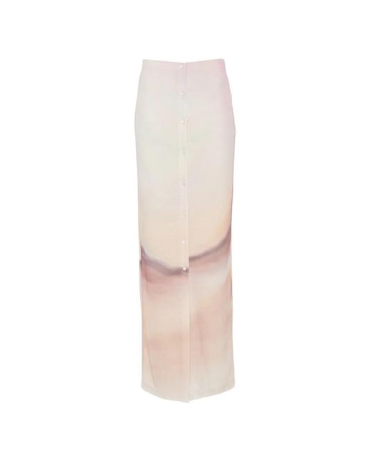 Nanushka White Button-Down Maxi Skirt