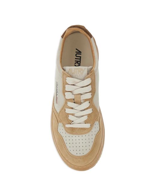Autry Natural Medalist Low Panelled Sneakers