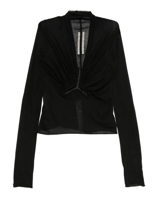Rick Owens Uitgesneden Top in het Black