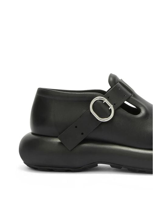 Jil Sander Black Scarpe Leather Loafers