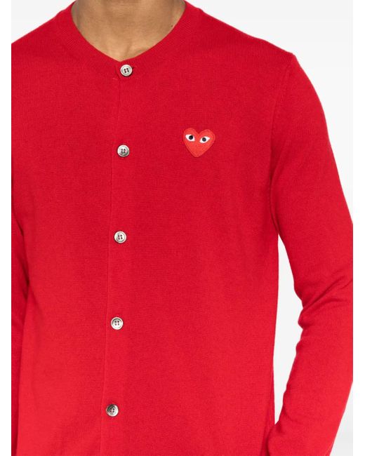COMME DES GARÇONS PLAY Red Wool Cardigan