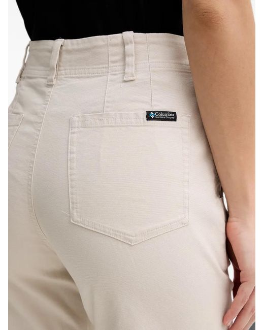 Columbia White Roc Straight-Leg Logo-Patch Trousers