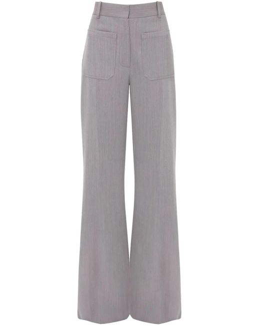 Victoria Beckham Gray Alina Palazzo Pants