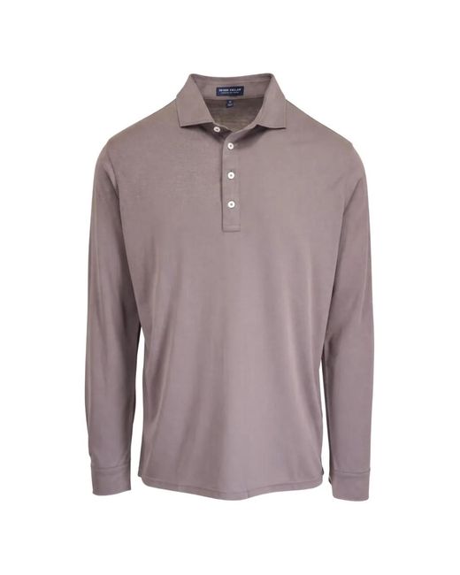 Peter Millar Purple Long-Sleeve Polo Shirt for men