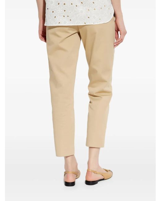 Tory Burch Natural Cotton Trousers