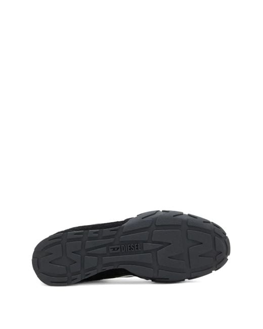DIESEL Black Pagodha Panelled Sneakers for men
