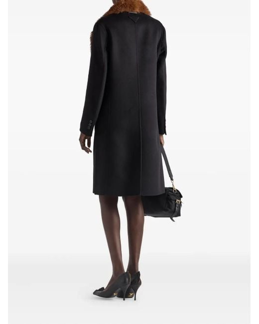 Prada Black Double-Breasted Coat
