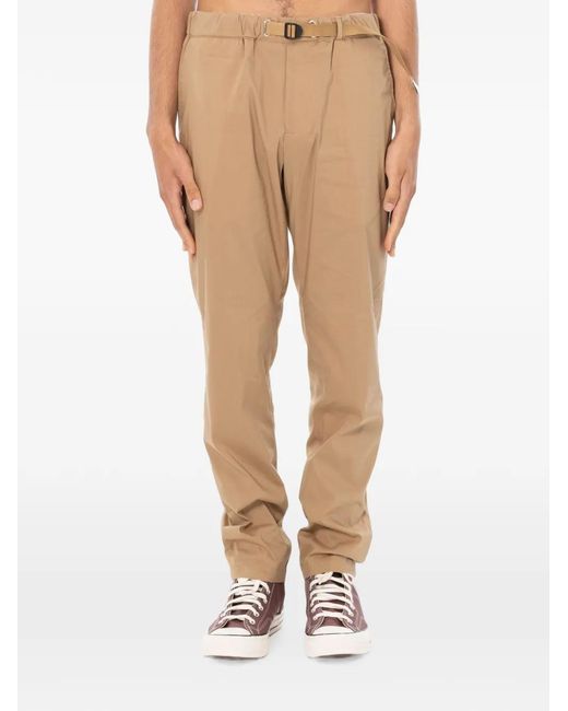 White Sand Natural Pantalon Fuselé À Taille Ceinturée for men