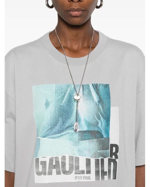 Jean Paul Gaultier White Graphic-Print T-Shirt
