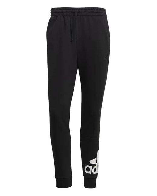 Adidas Black Logo-Detail Drawstring Track Pants for men