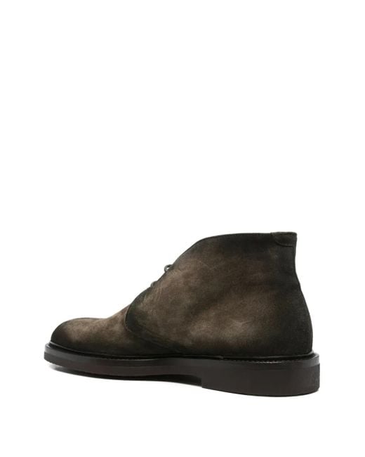 Officine Creative Brown Suede Lace-Up Boots for men