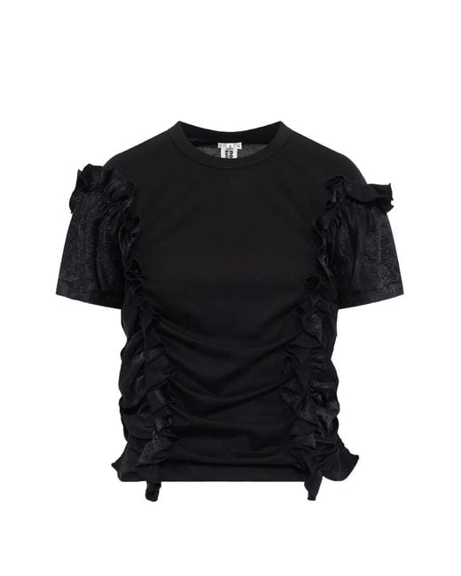 Noir Kei Ninomiya Black Ruffled T-Shirt