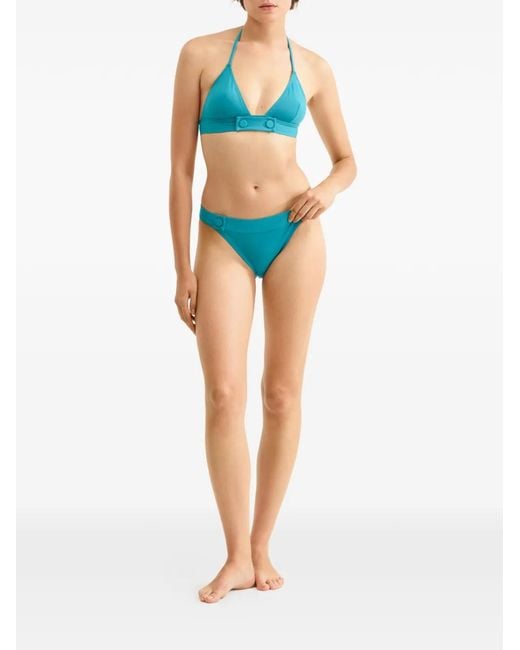 Eres Blue Button-Detail Bikini Bottoms