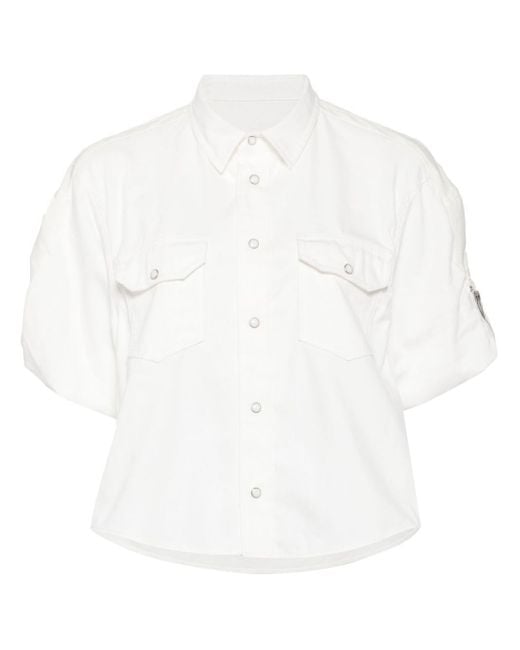 Chemise en coton à poches à rabat Sacai en coloris White