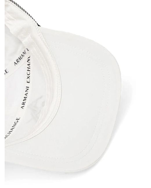 ARMANI EXCHANGE White Logo Baseball Cap for men