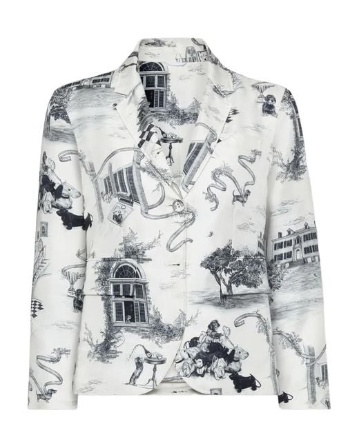 Thom Browne Gray Unconstructed Silk Twill Hector Toile Sportcoat