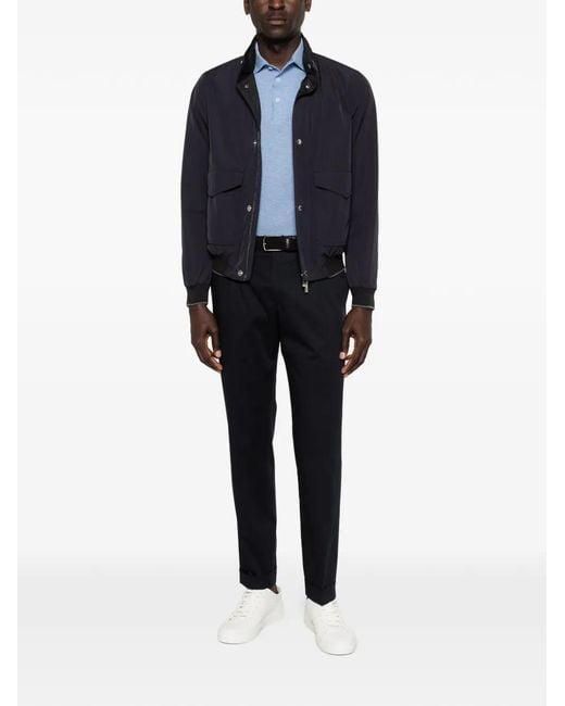 Moorer Blue Button-Up Jacket for men