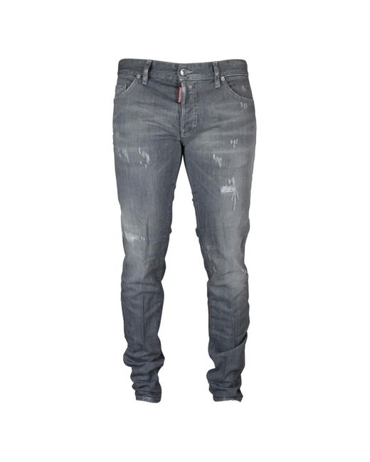 Vaqueros Slim Con Efecto Rasgado DSquared² de hombre de color Gray