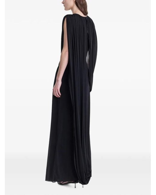 FFORME Black Kahlo Pleated Draped Dress