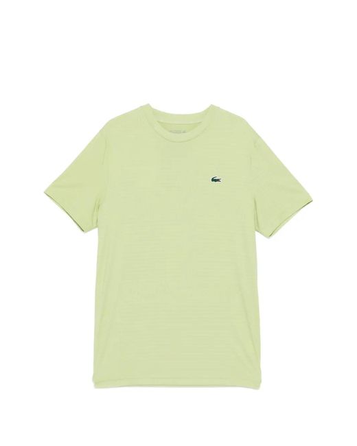 Lacoste Green T-Shirt Tennis En Jacquard for men