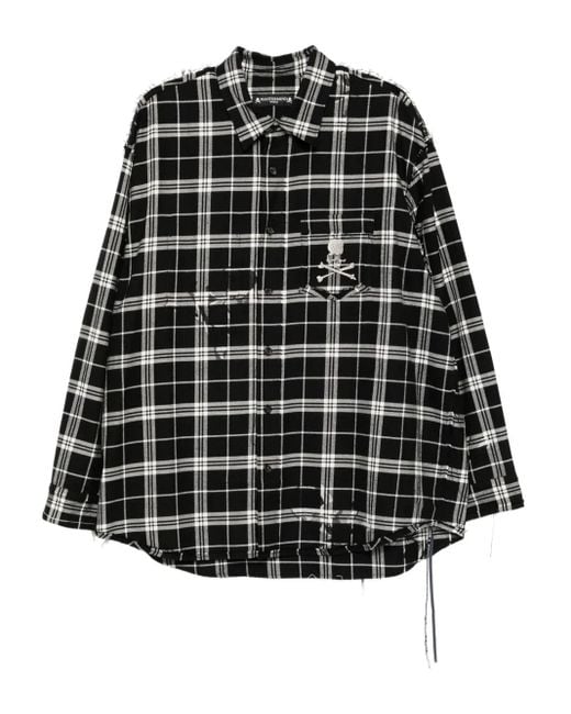 MASTERMIND WORLD Black Logo-Embroidered Shirt for men