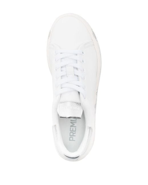 Premiata White Belle 6823 Leather Sneakers
