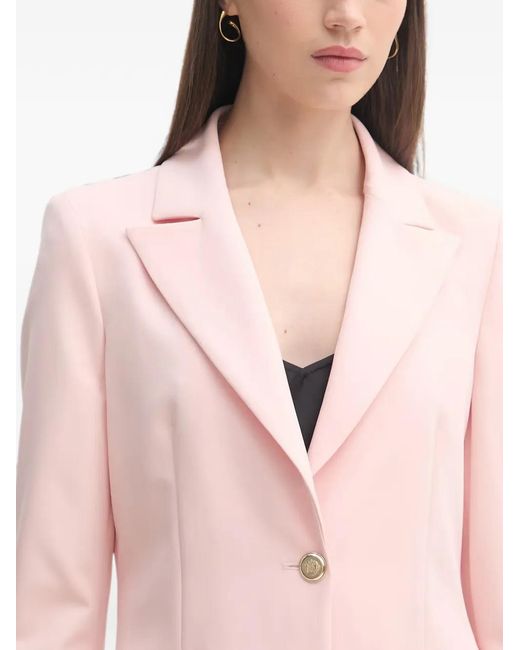 GAUDI Pink Notched-Lapels Single-Breasted Blazer