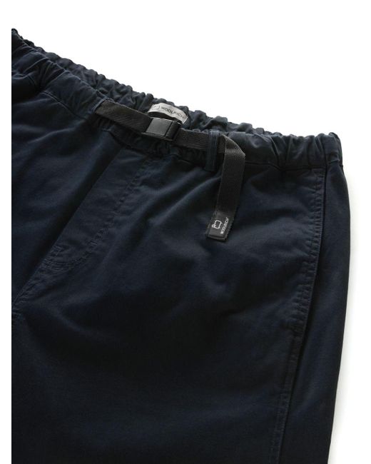 Woolrich Blue Belted Straight-leg Trousers for men